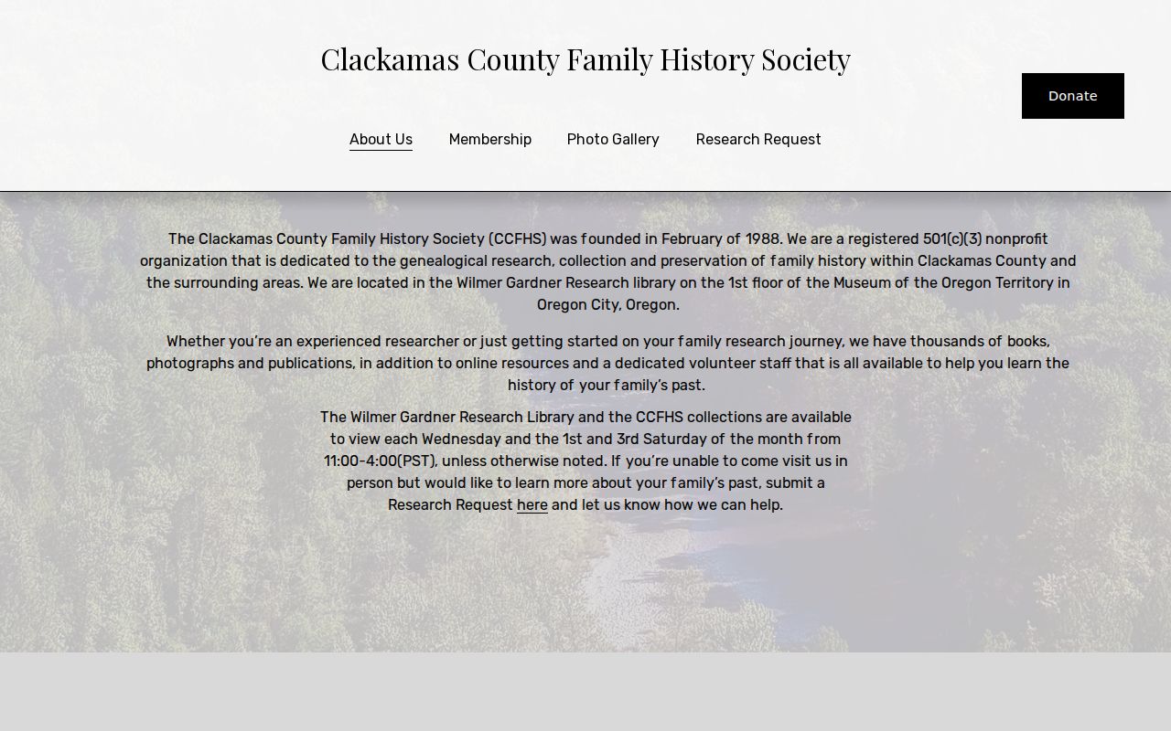 Clackamas County historical directory Wilmer Gardner library source