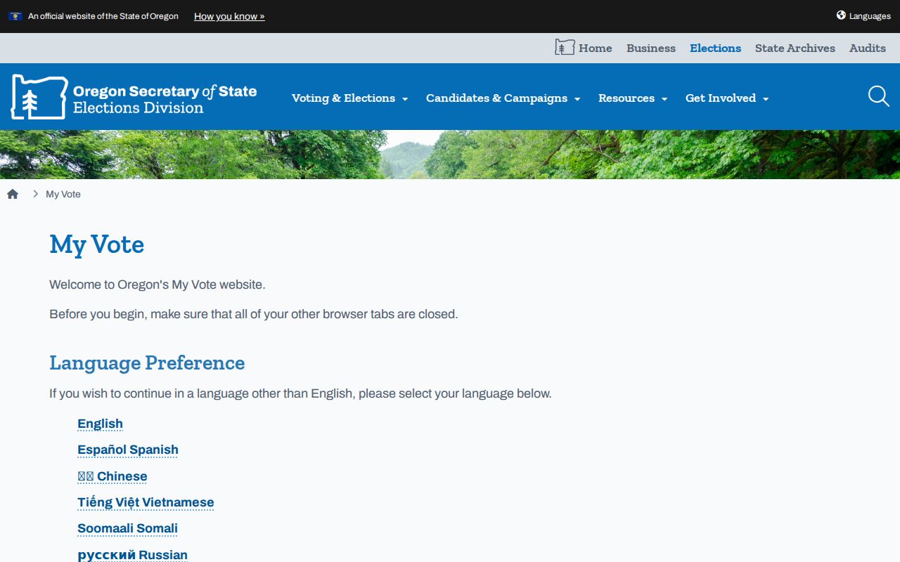 Clackamas County residents directory Oregon My Vote service