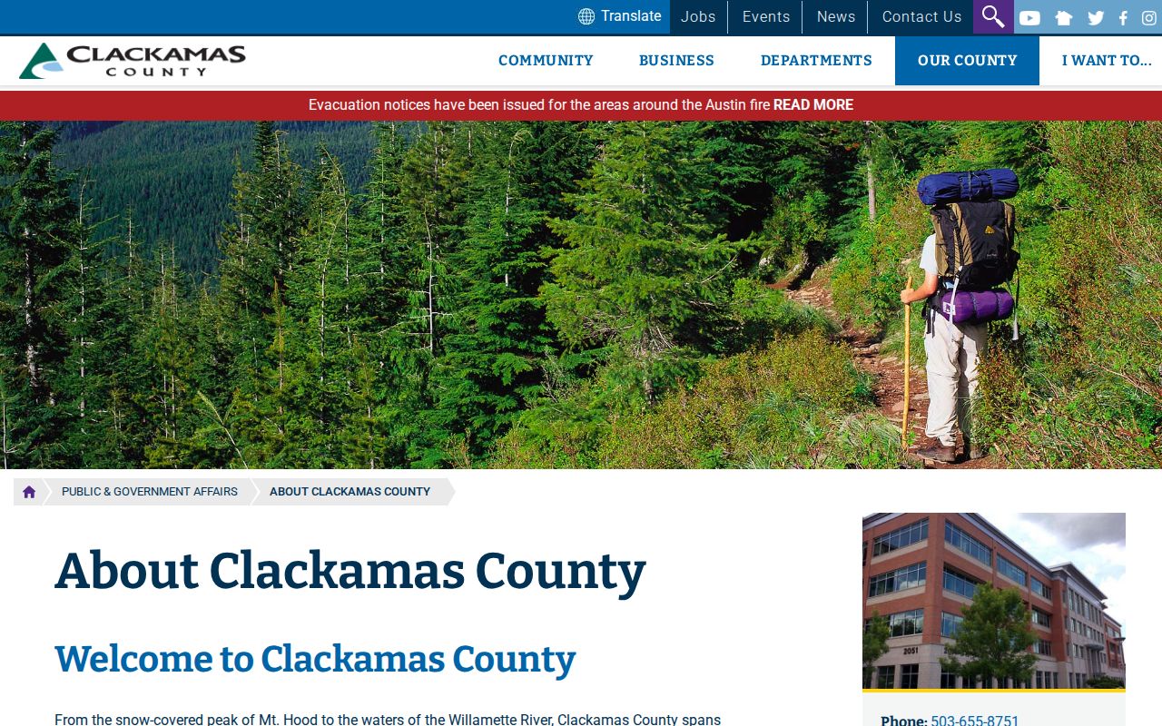 Clackamas County previous residents county history source