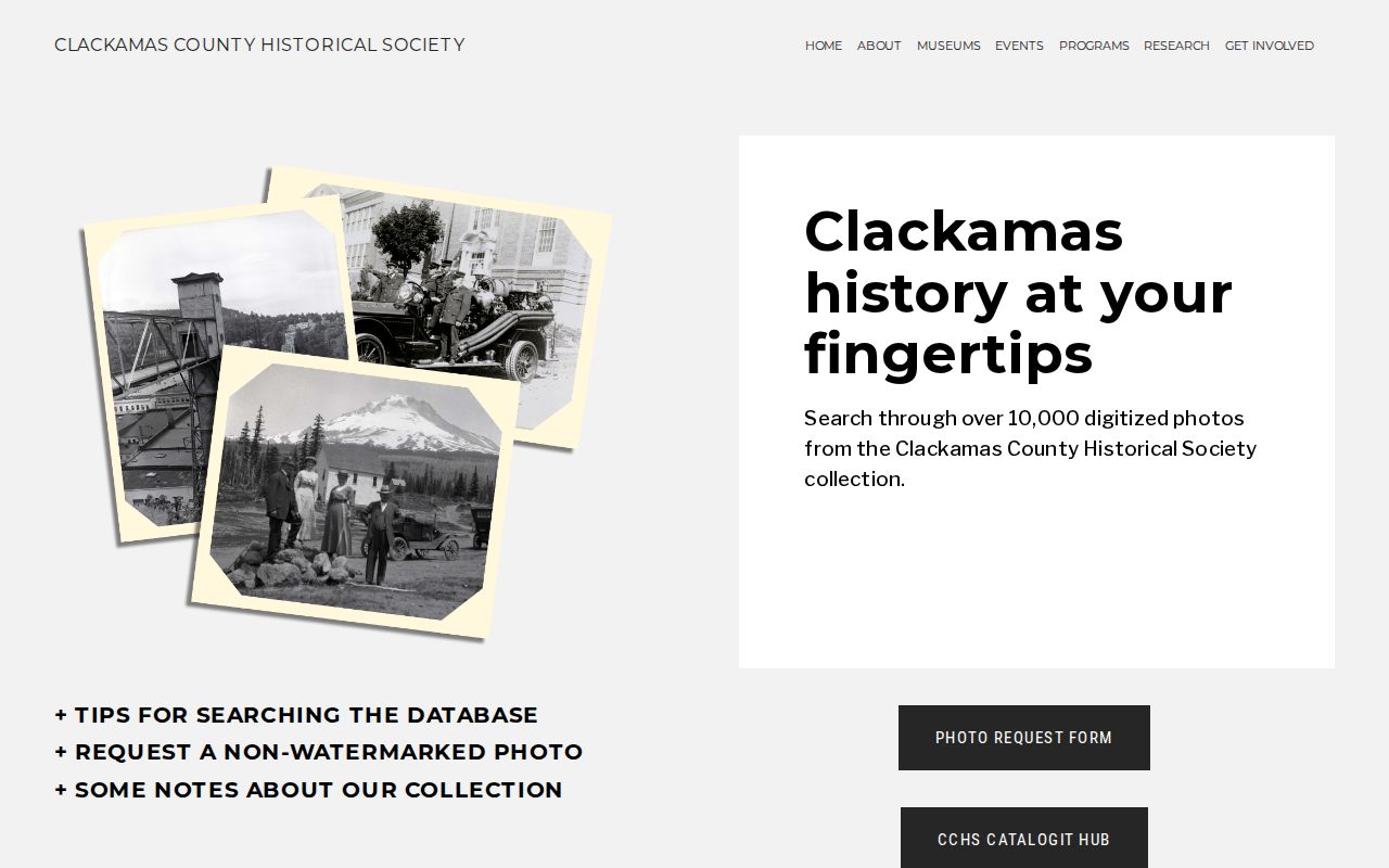 Clackamas County previous residents historical society collection