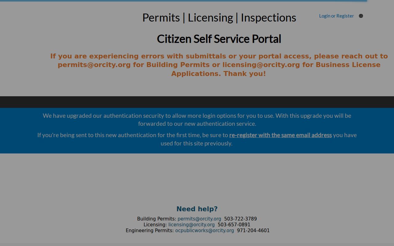 Clackamas County street directory Oregon City permit search